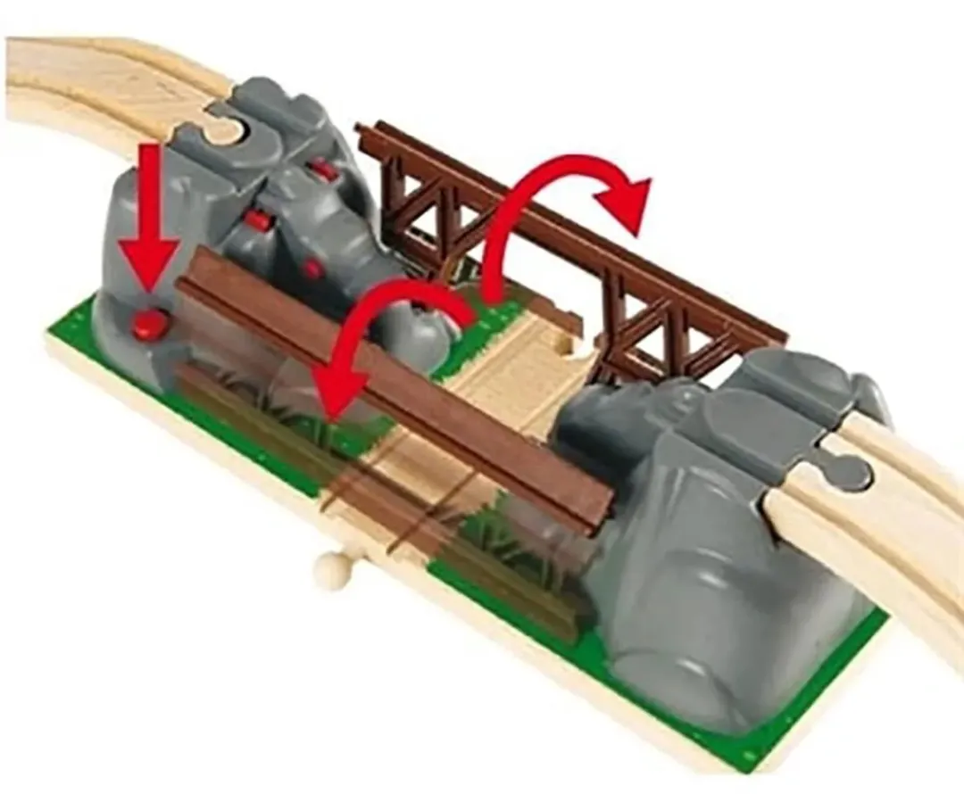 BRIO Klapbrug 33381 - 3 Stuks - Grijs