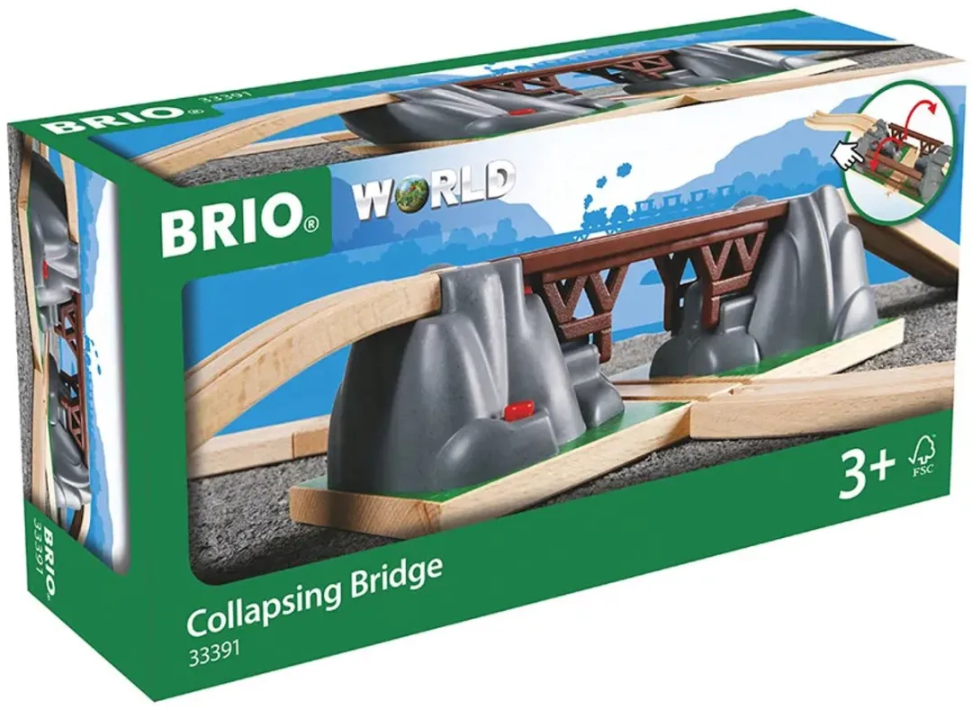 BRIO Klapbrug 33381 - 3 Stuks - Grijs