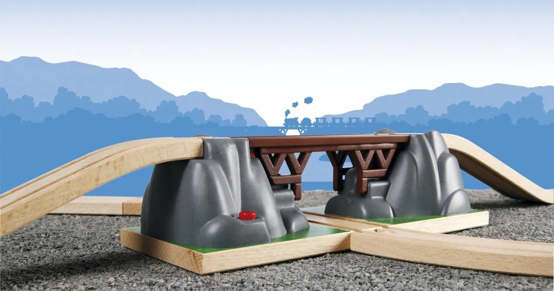 BRIO Klapbrug 33381 - 3 Stuks - Grijs
