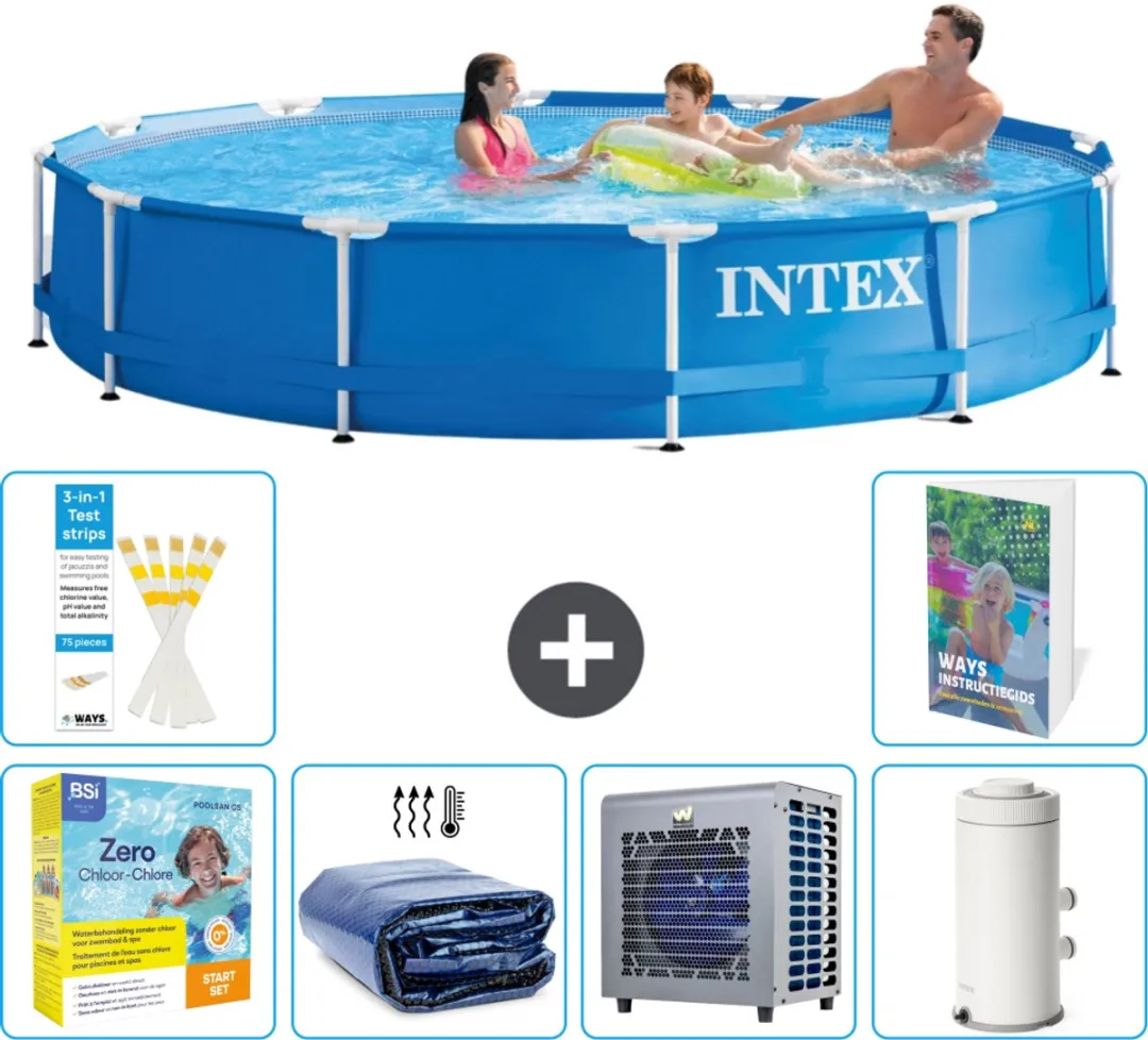 Intex 28210NP Rond Frame Zwembad 366x76cm - Blauw - 6503L
