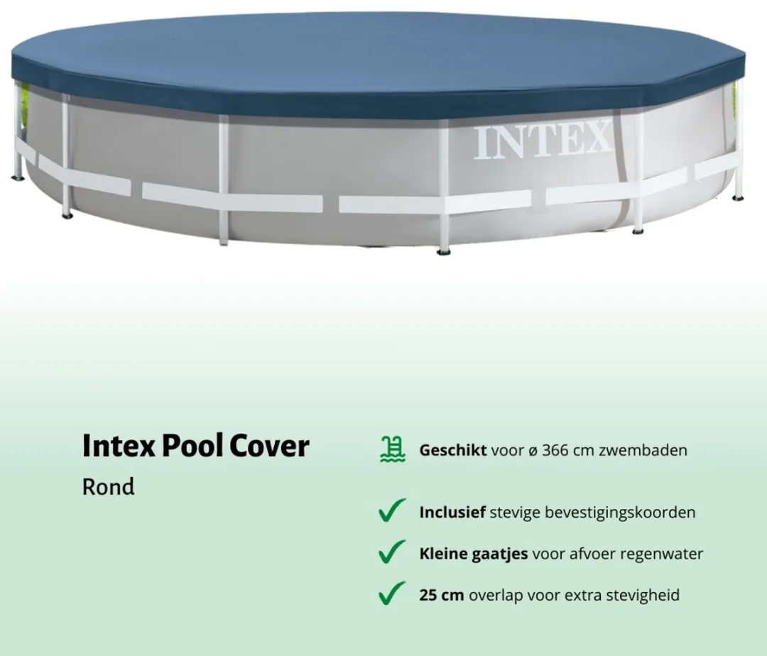 Intex 28210NP Rond Frame Zwembad 366x76cm - Blauw