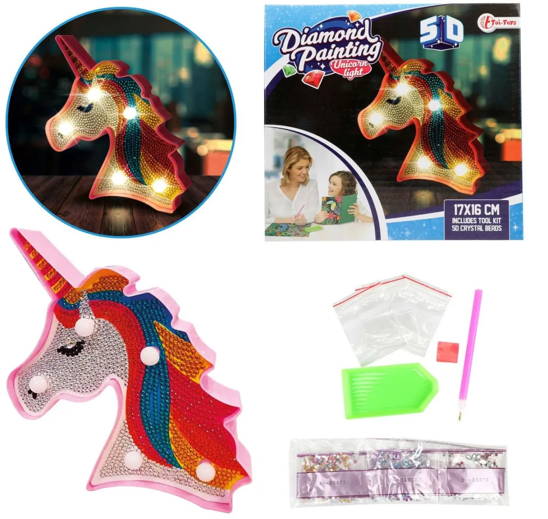 Toi-Toys Diamond Painting Lamp Eenhoorn