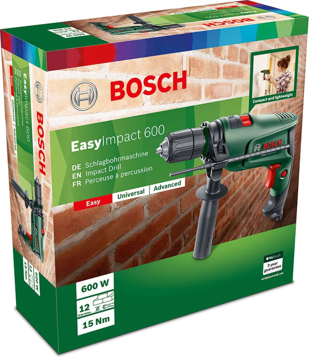 Bosch EasyImpact 600 Klopboormachine - op snoer - 600 W