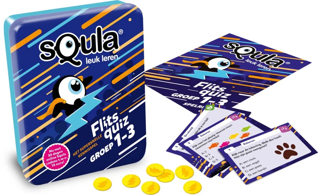 Identity Games sQula Flitsquiz Groep 1-2-3 Kaartspel - 111 Kaarten - Groen