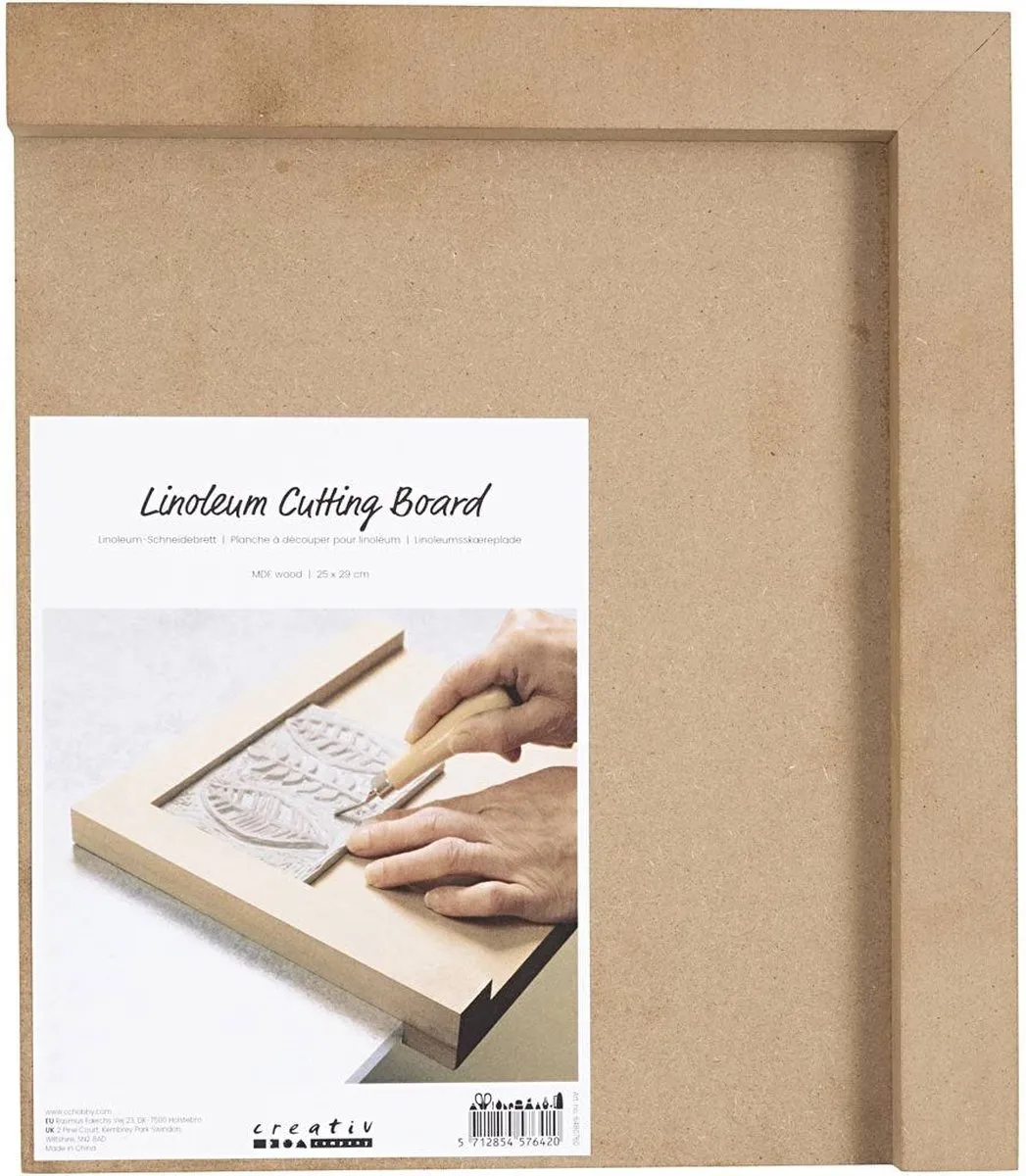 Creativ Company Houten Linoleumhouder Rechtshandig - Multicolor
