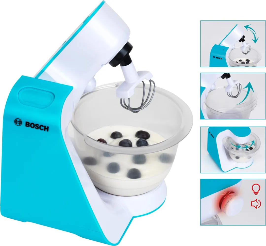 Klein Toys Bosch Speelgoedkeukenmachine Blauw - 2 Snelheden