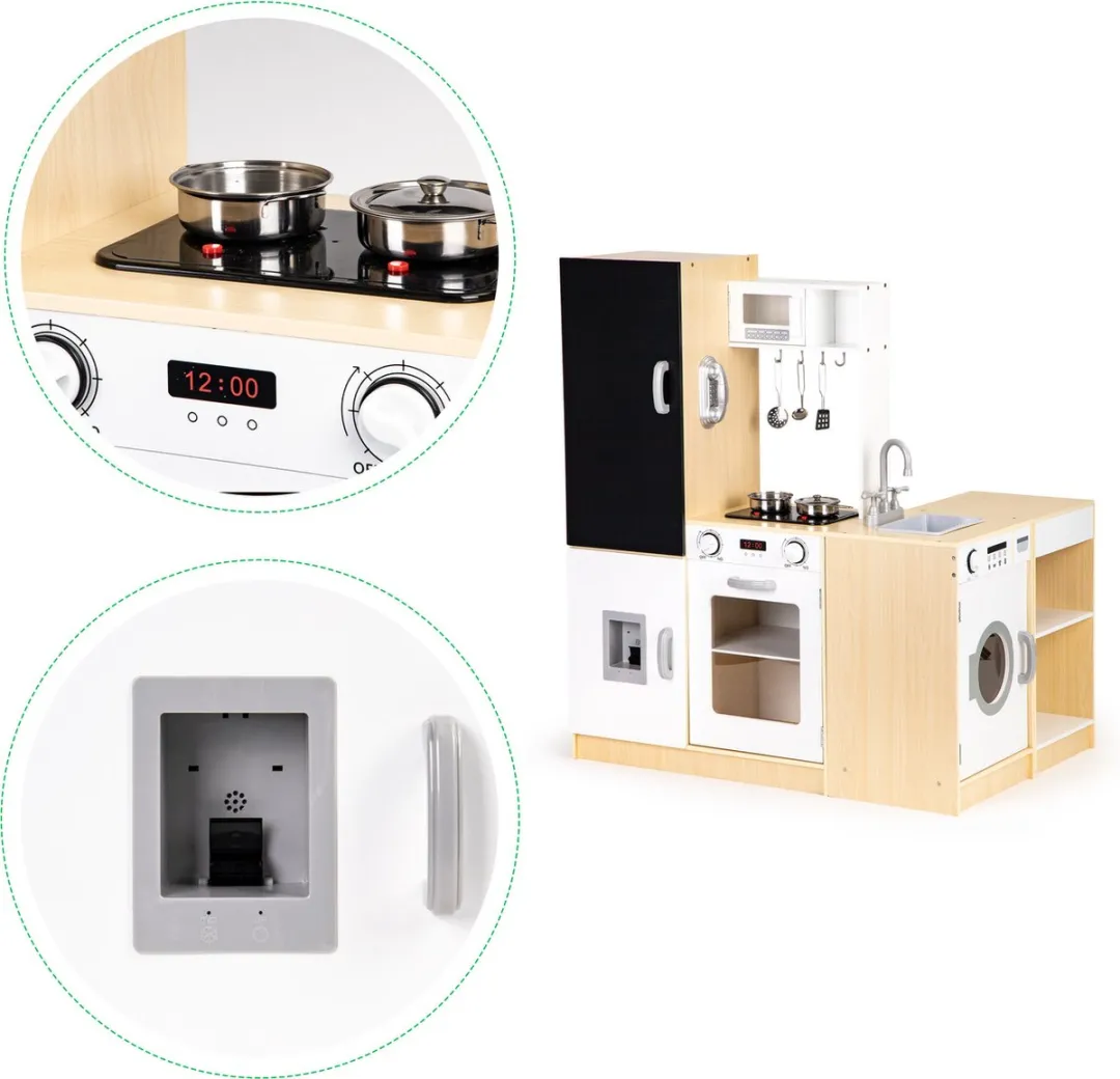 ECOTOYS Kinderkeuken - 127x29,5x106cm Wit