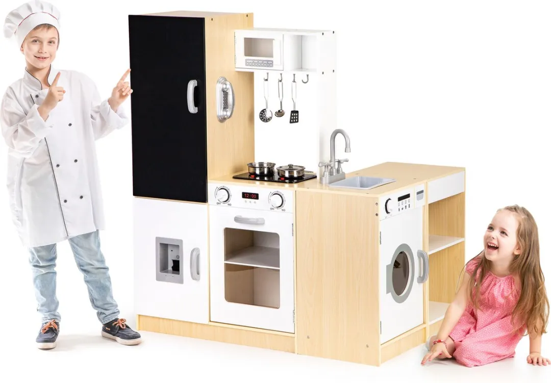 ECOTOYS Kinderkeuken - 127x29,5x106cm Wit