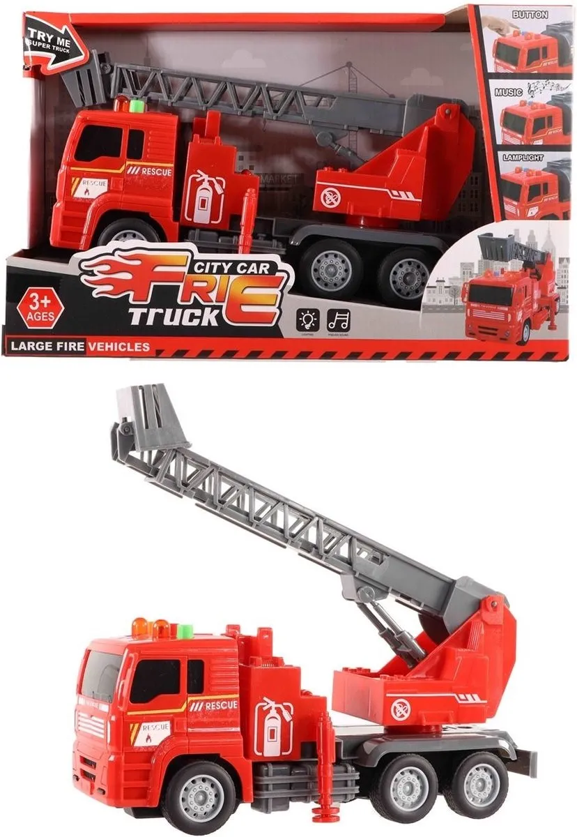 Jono Brandweerauto met ladder 24cm