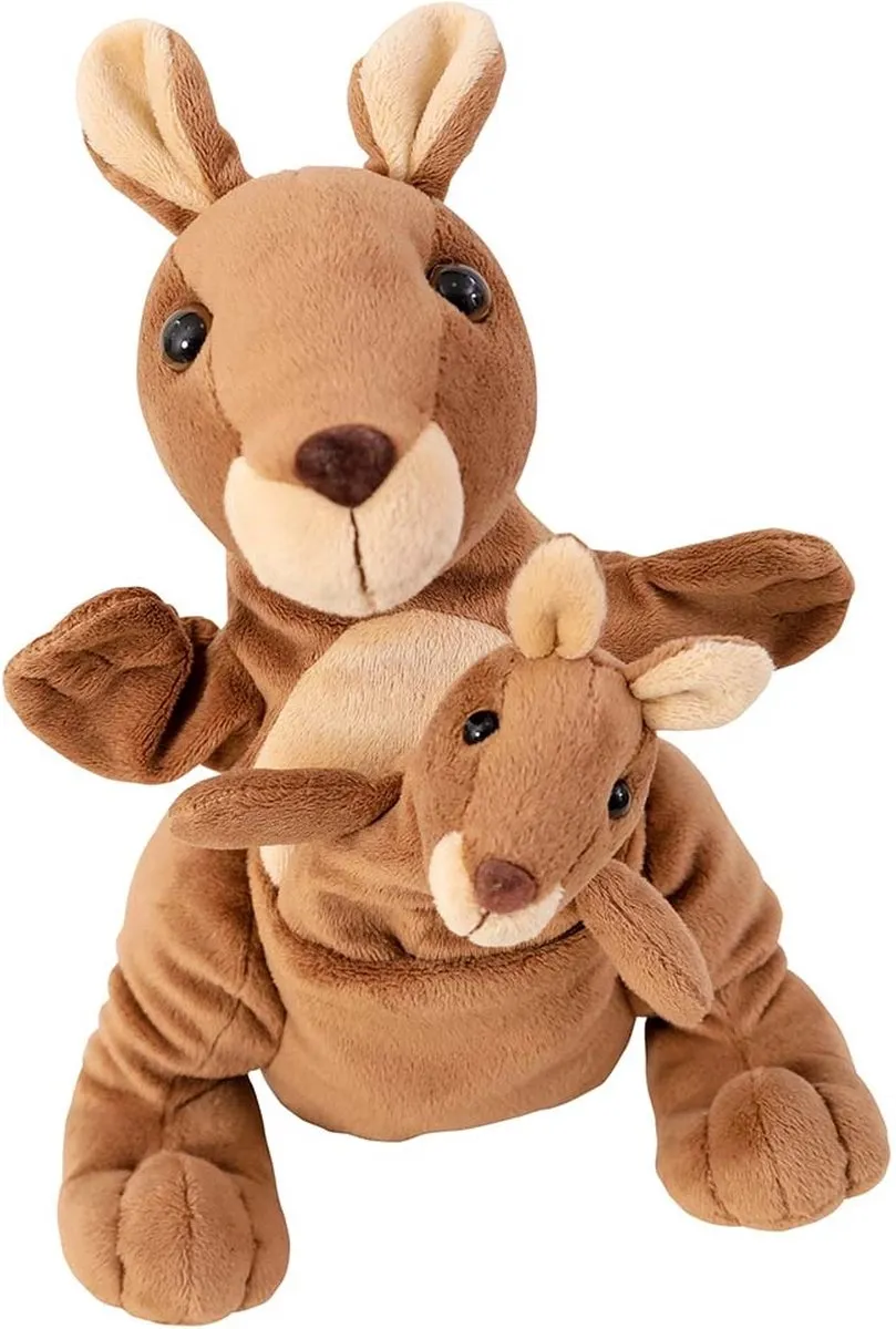 Beleduc Handpoppen Kangoeroe & Baby 40450