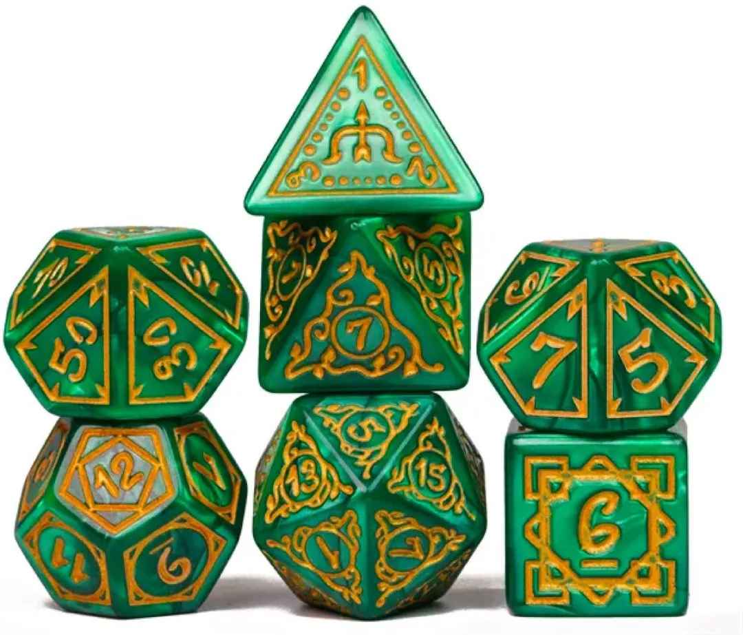 Lapi Toys D&D Polydice Acryl Set - 7 Stuks Groen