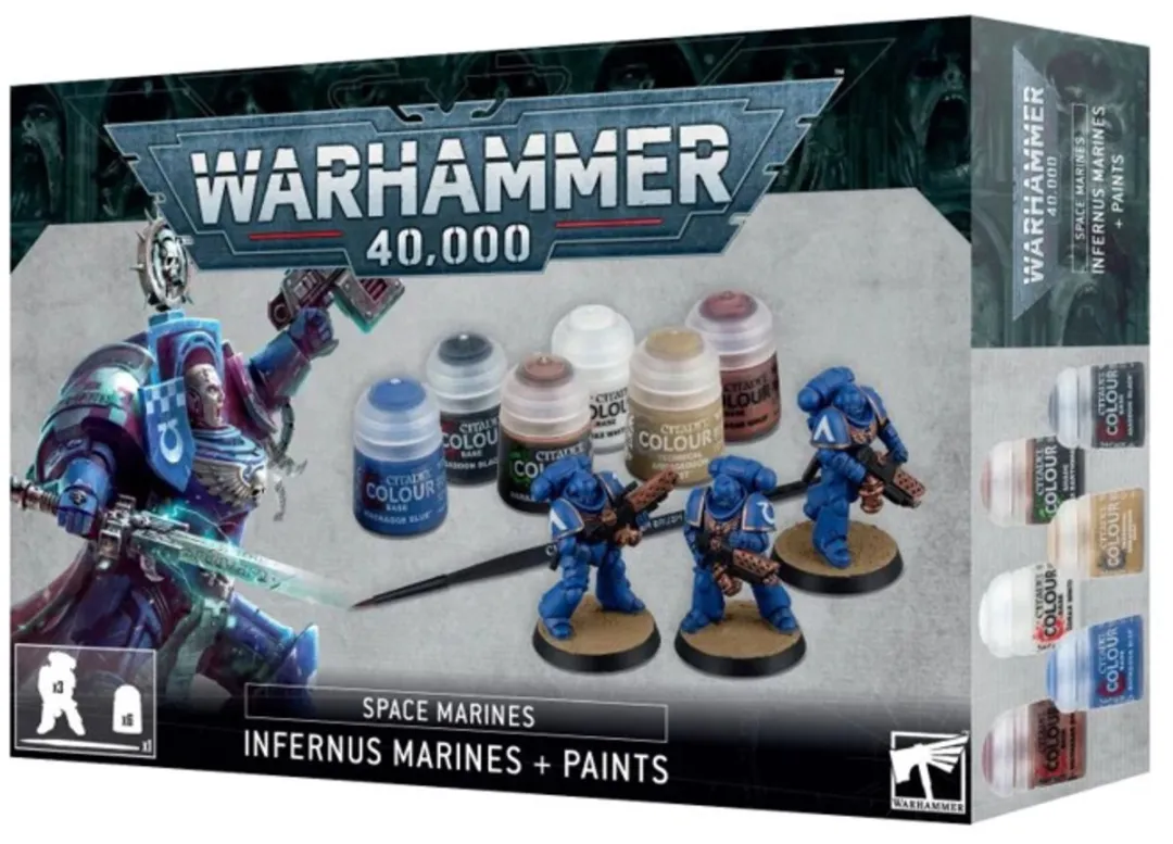 Games Workshop Space Marines Infernus Marines + Paints Set 60-11