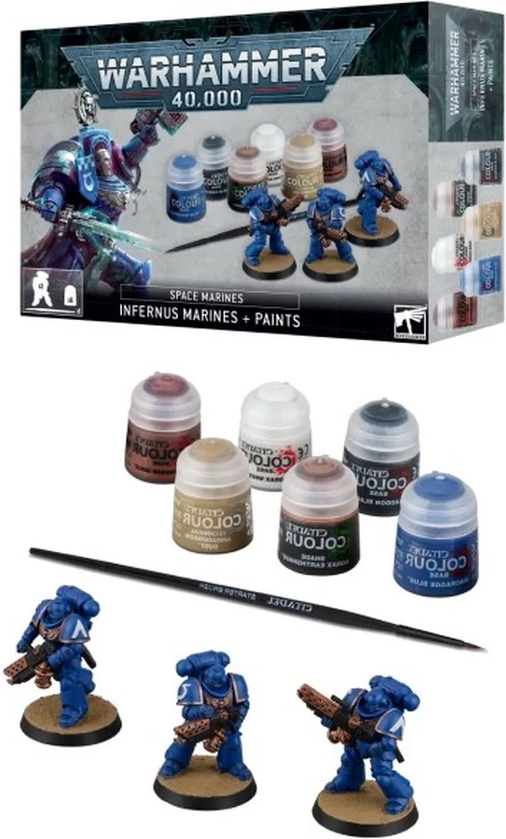 Games Workshop Space Marines Infernus Marines + Paints Set 60-11