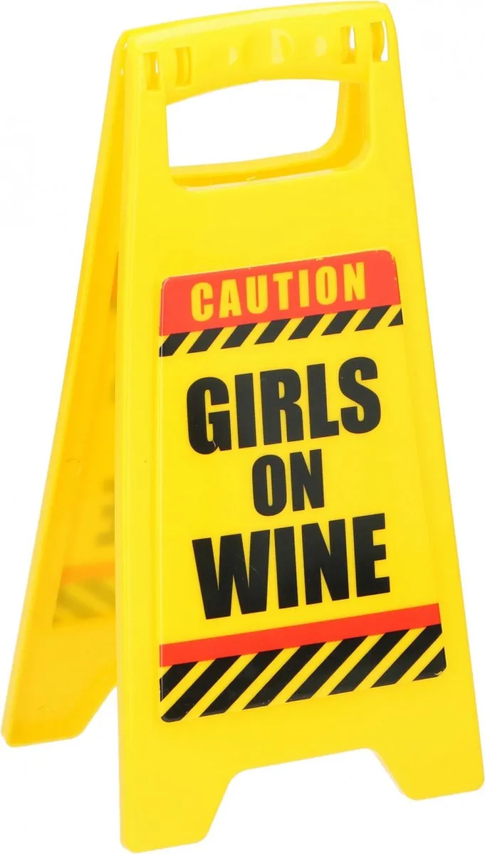 Eddy Toys Waarschuwingsbord Girls On Wine 24,5cm