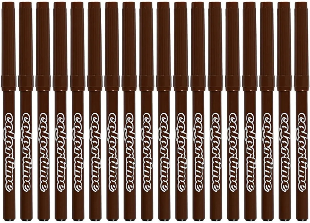 Colortime Lijndikte 2mm Bruin Stiften - 18 Stuks