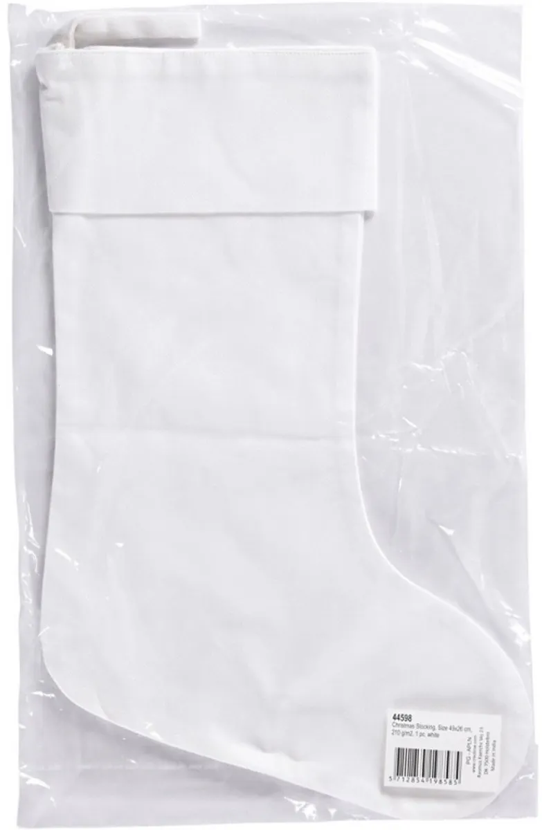 Creativ Company Katoenen Kerstsok 49x26cm - Wit