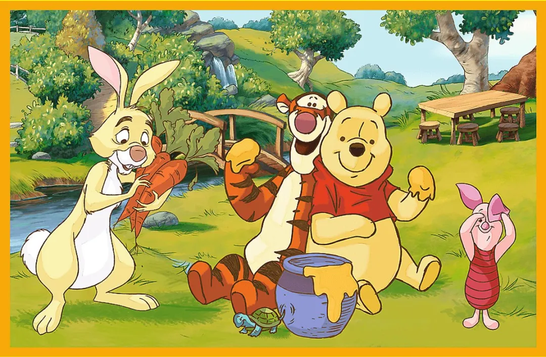 Trefl Disney Winnie de Poeh Puzzel 48 Stuks - Tuinavontuur - Multicolor