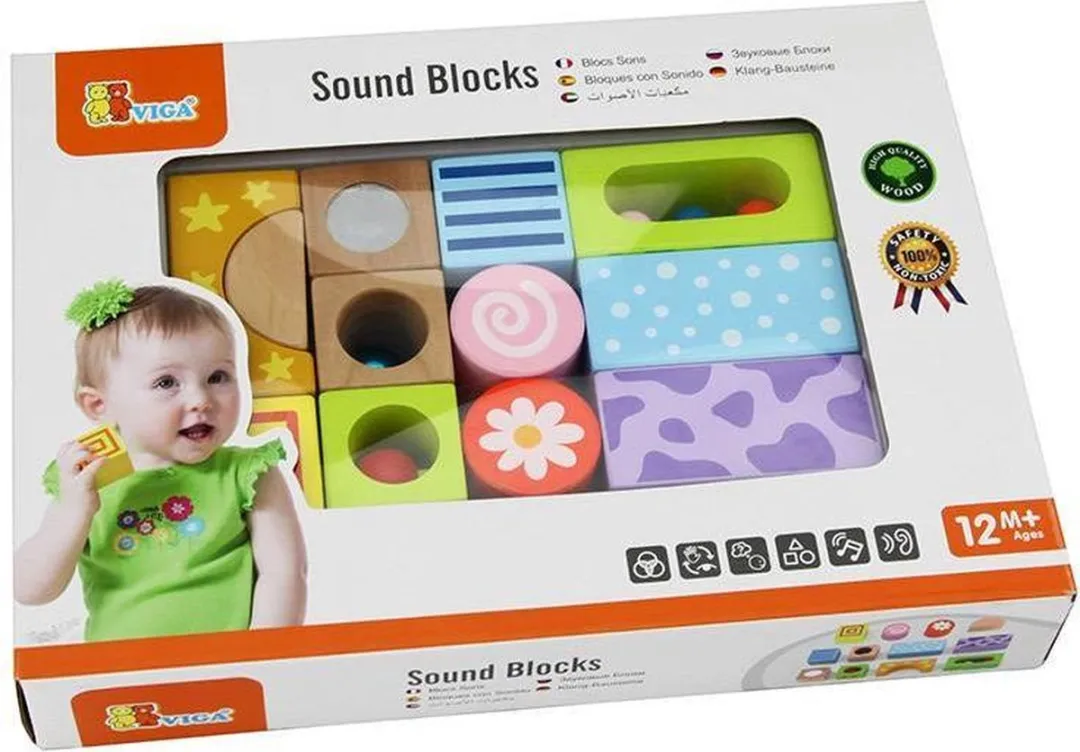 Vigatoys Babyblokken 12-delig Multicolor - afbeelding 2 van 3