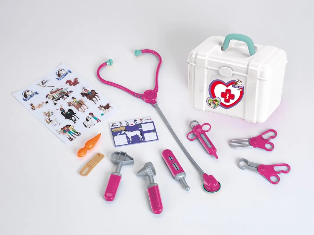 Schleich Horse Club Dierenarts Kofferset - Wit/Roze