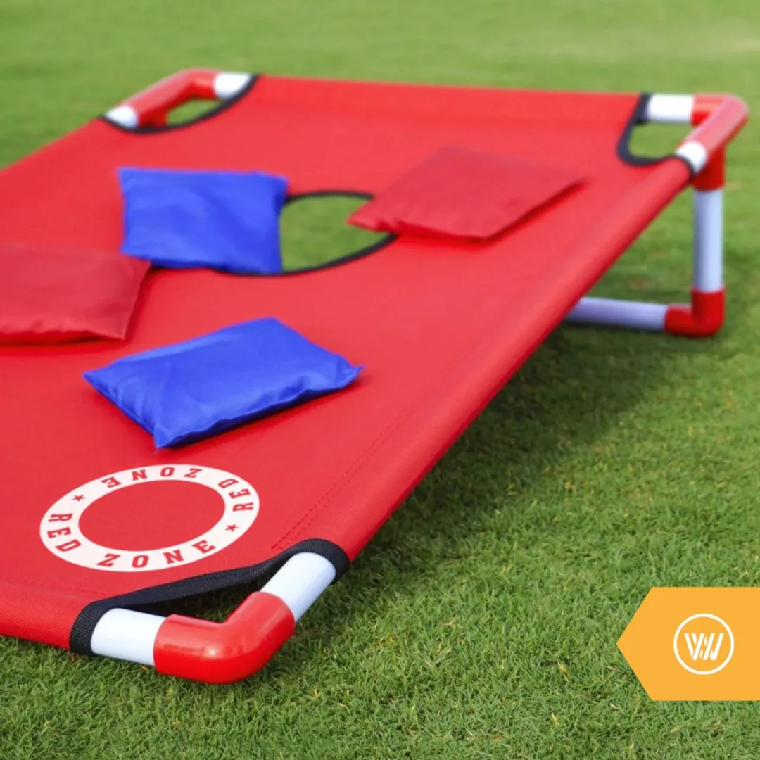 Wicked Wood Games Cornhole Beach Set 90x60cm - Rood/Blauw