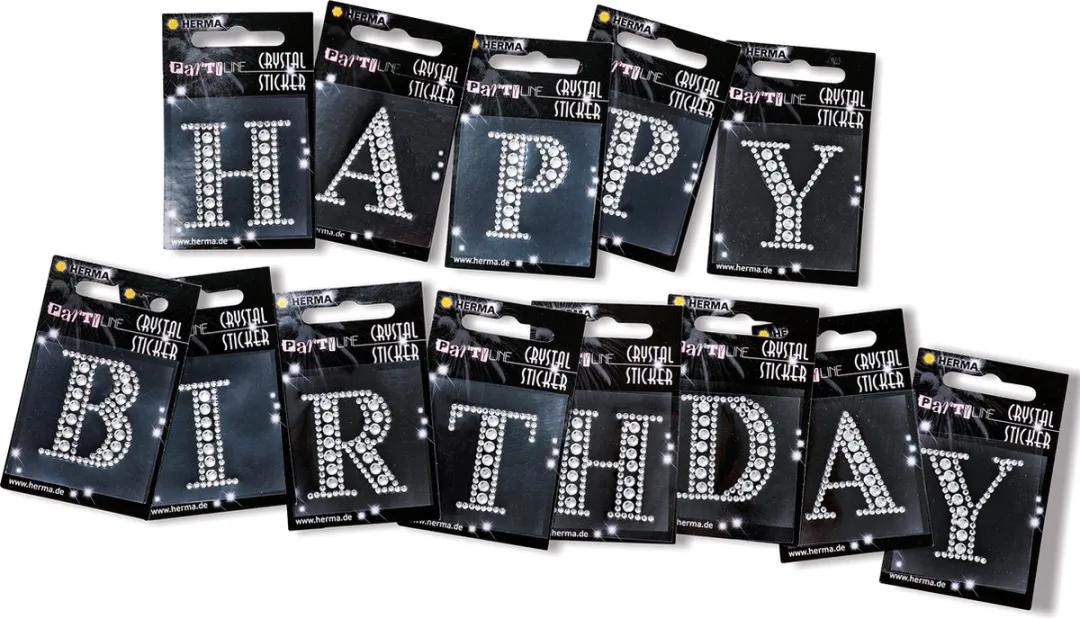 Herma Strass Stickers Cijfer 5 - Multi