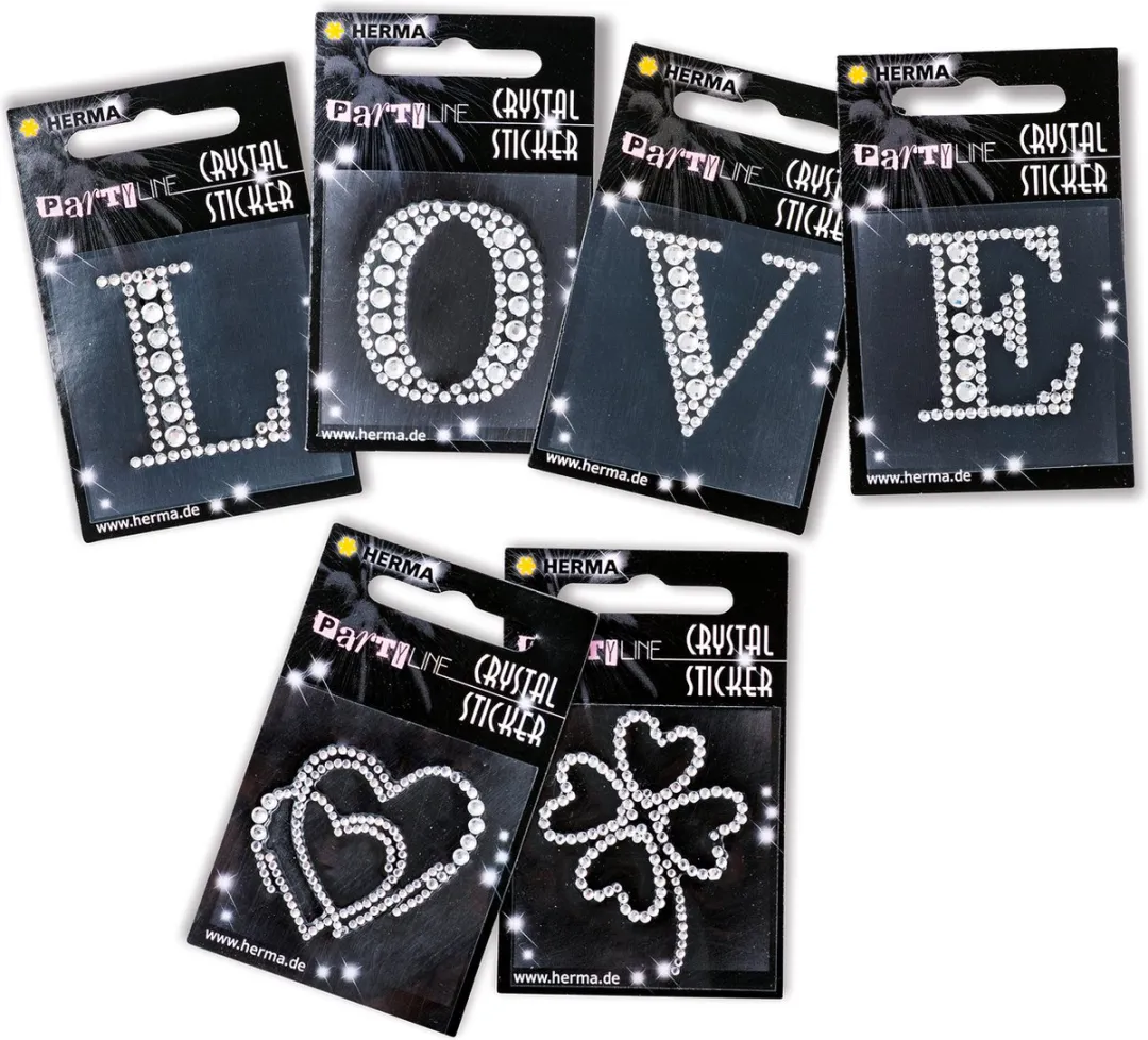 Herma Strass Stickers Cijfer 5 - Multi