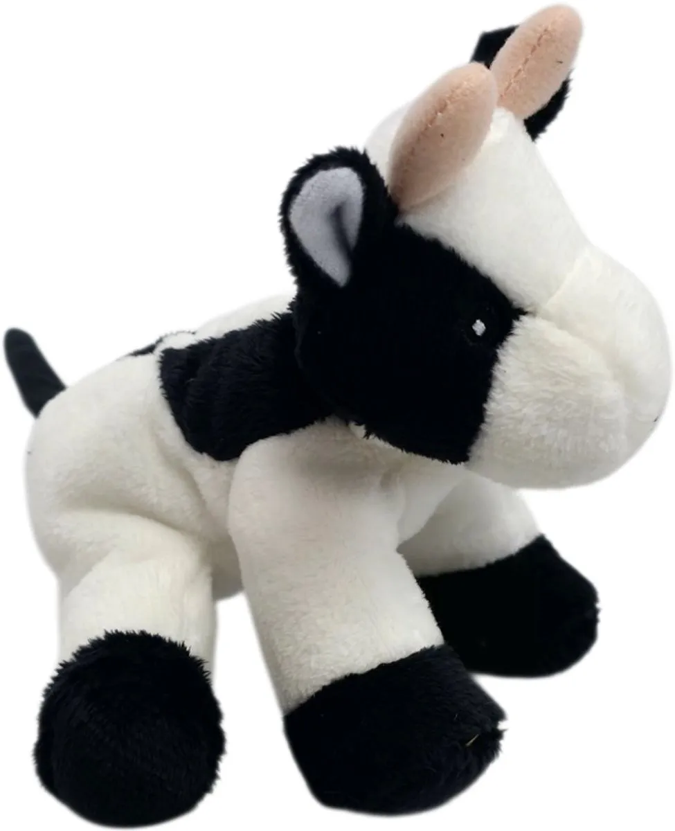 Unitoys Mini Animals Koetje - Zwart/Wit 12cm