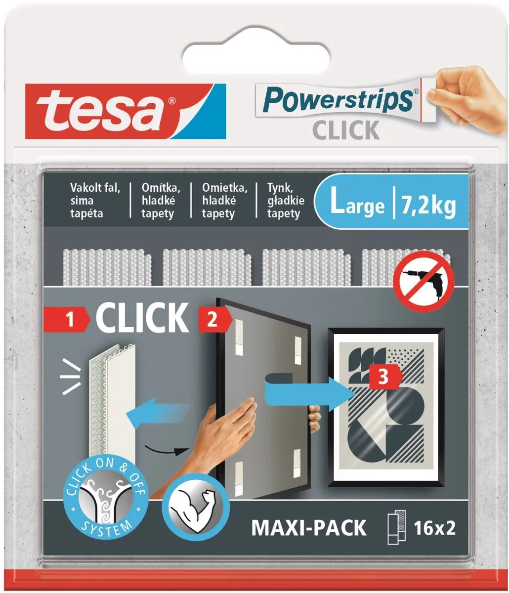 Tesa Powerstrips Click L