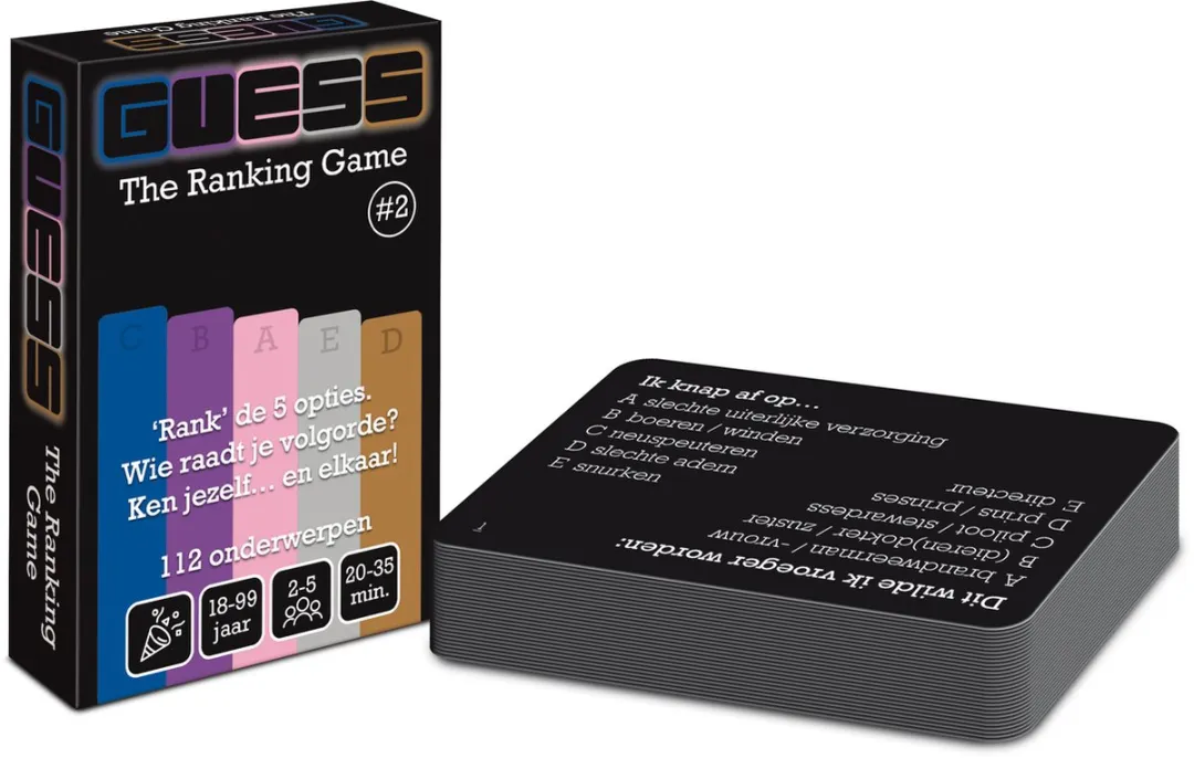Guess The Ranking Game Combi-Deal - Kaartspel 224 Onderwerpen
