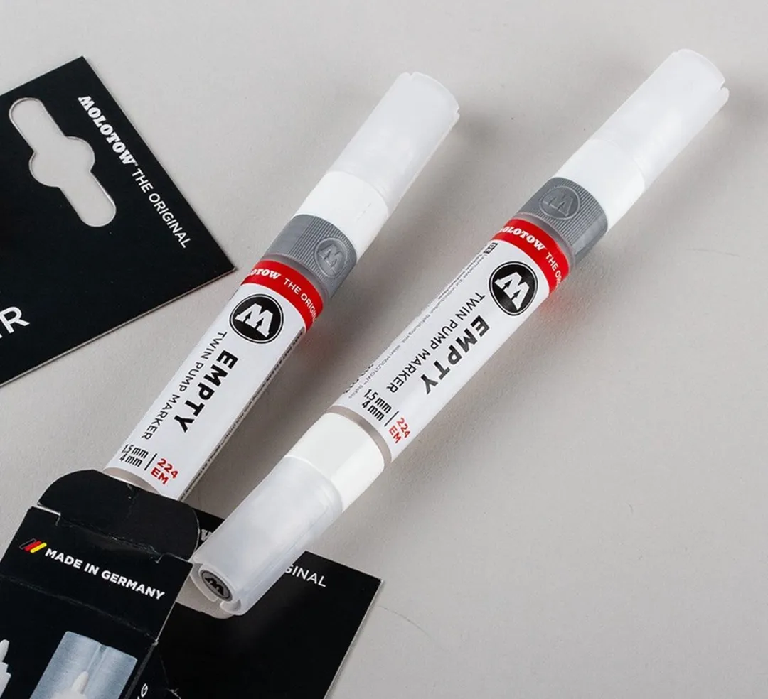 Molotow 224EM Lege Marker Twin Set 1.5-4mm - 2 Stuks