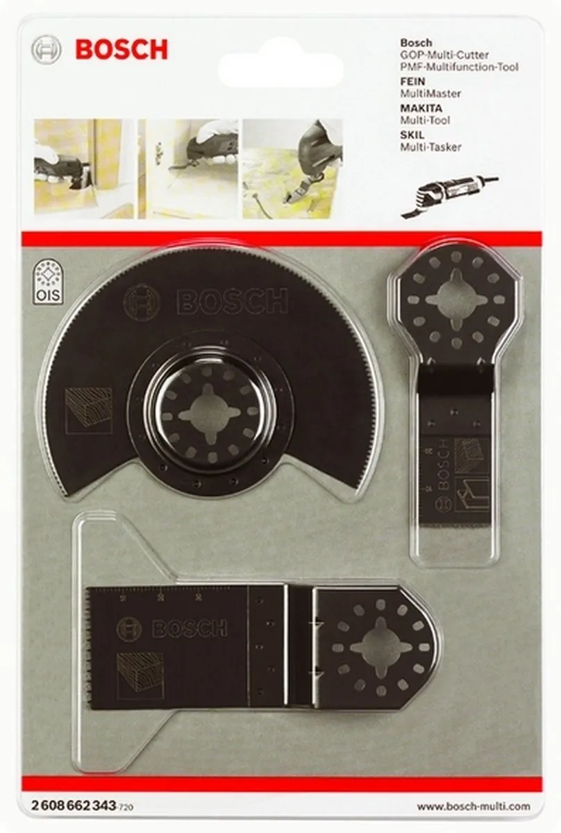 Bosch 3-delige Multitool Set - Oscillerend - 3 Stuks