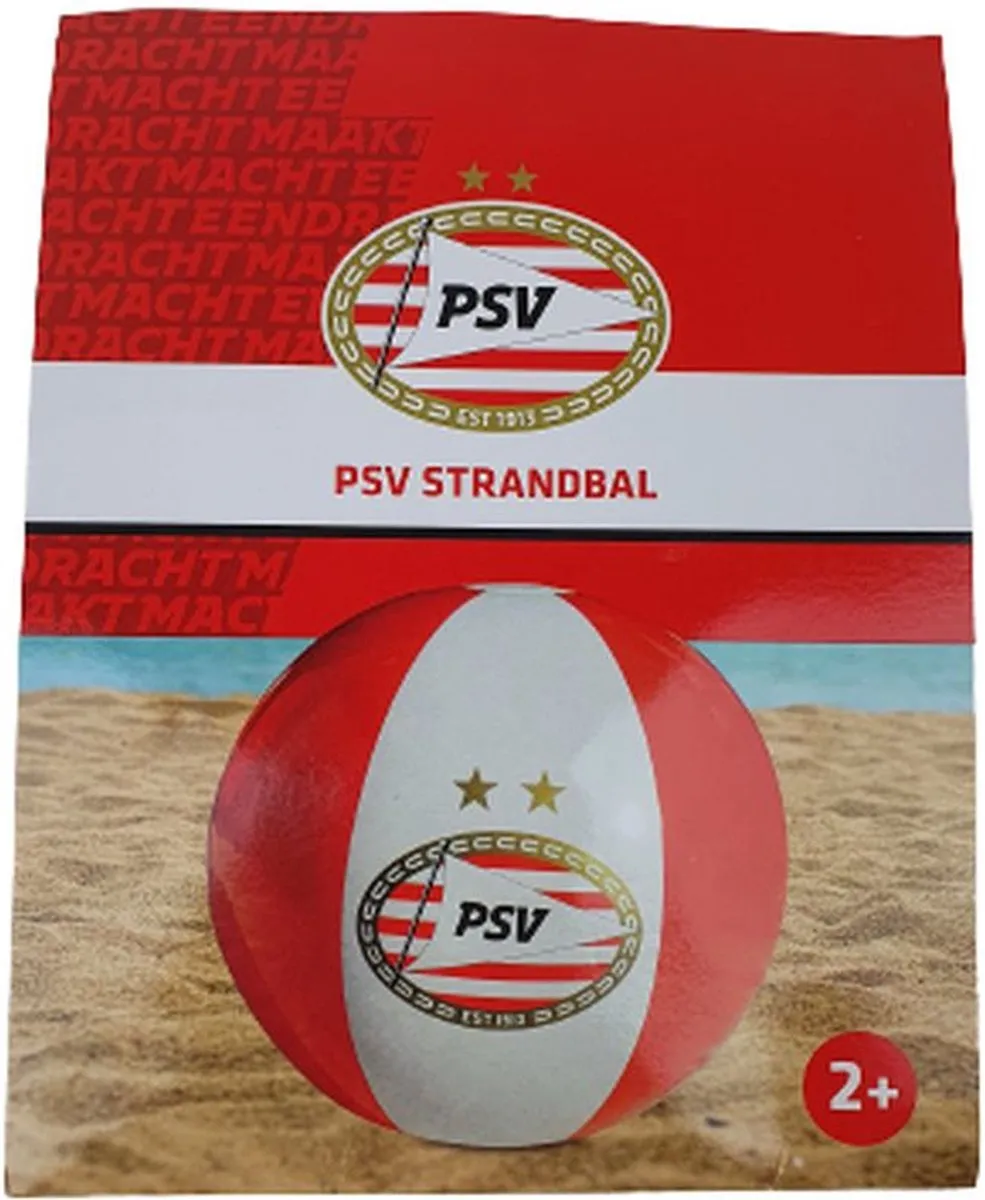 Amsterdam Toys PSV Strandbal - 51cm - Rood/Wit/Goud