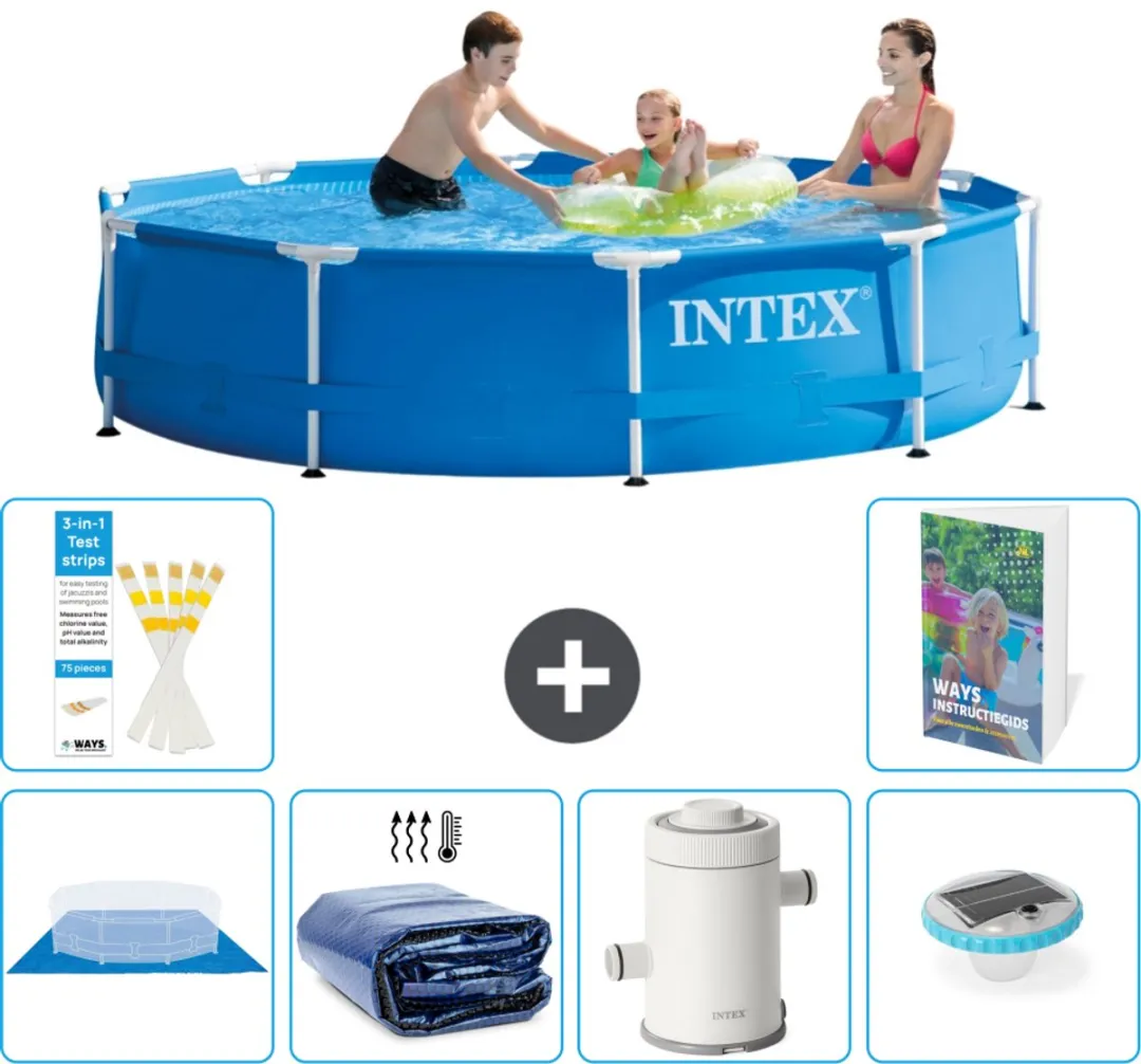 Intex 28200NP-Blauw Rond Frame Zwembad 305x76cm
