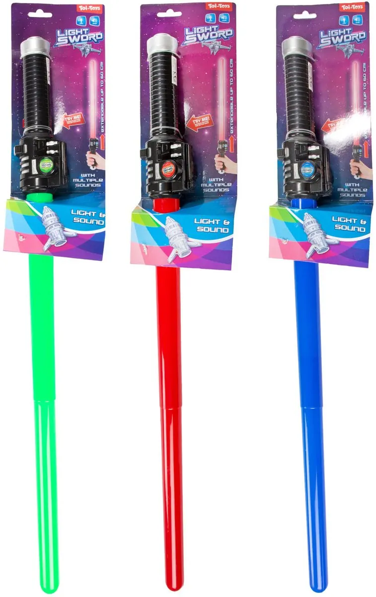 Toi-Toys Uitschuifbaar Lichtzwaard - Multi kleuren