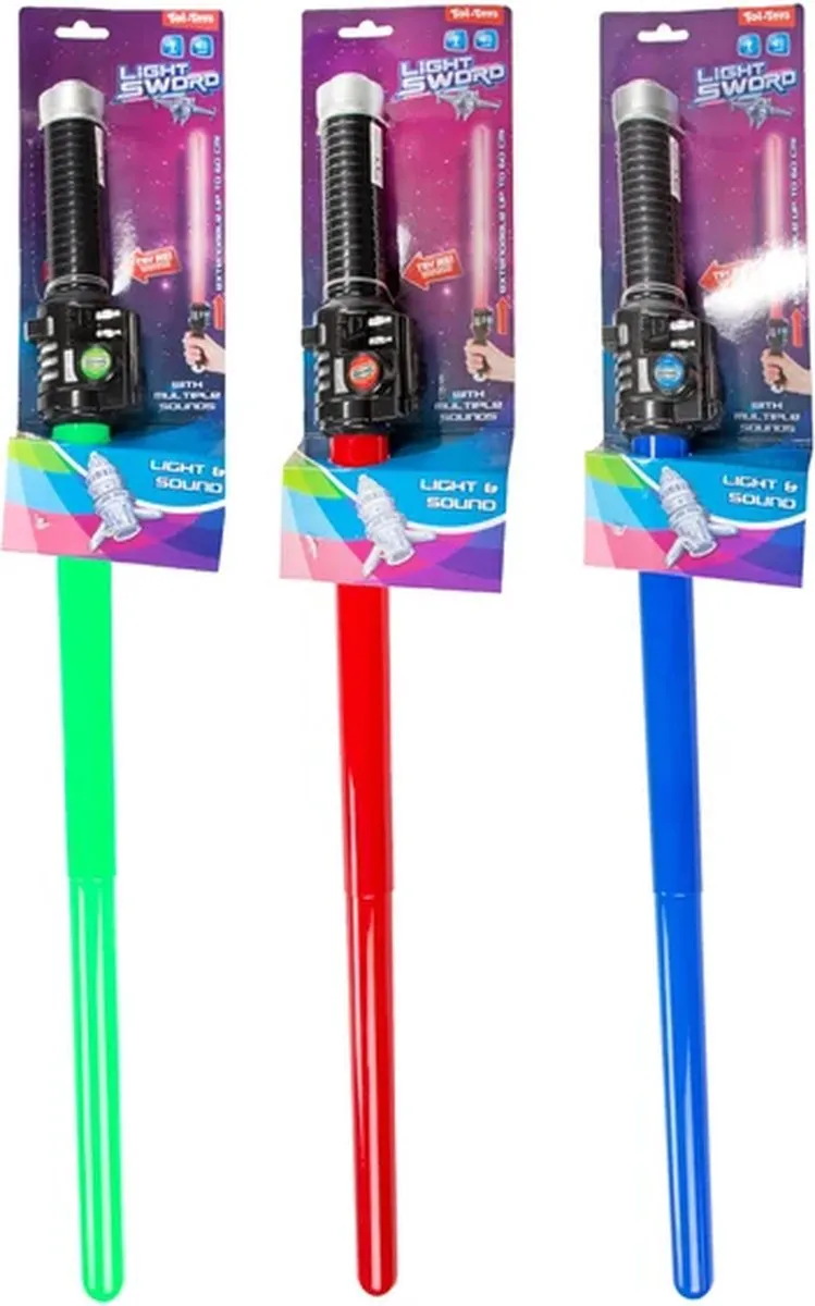 Toi-Toys Uitschuifbaar Lichtzwaard - Multi kleuren