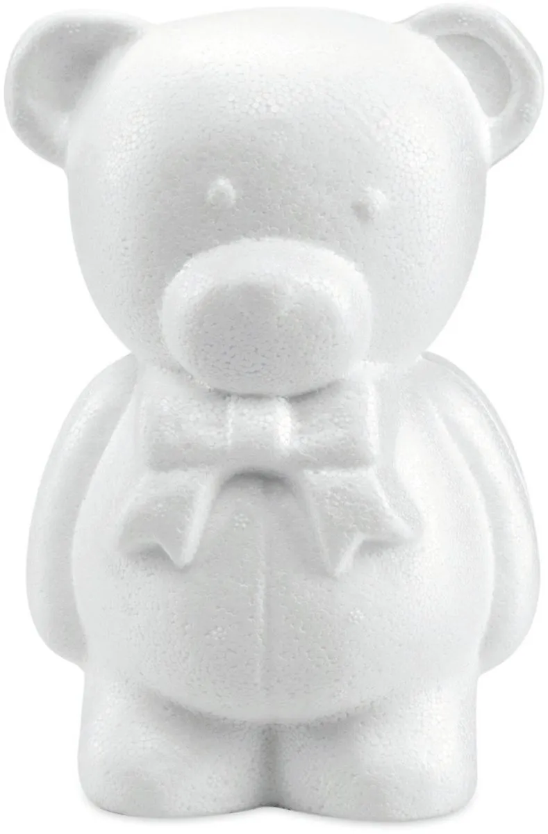 Glorex Hobby Piepschuim Dierenfiguren - 6 Stuks 20cm Wit