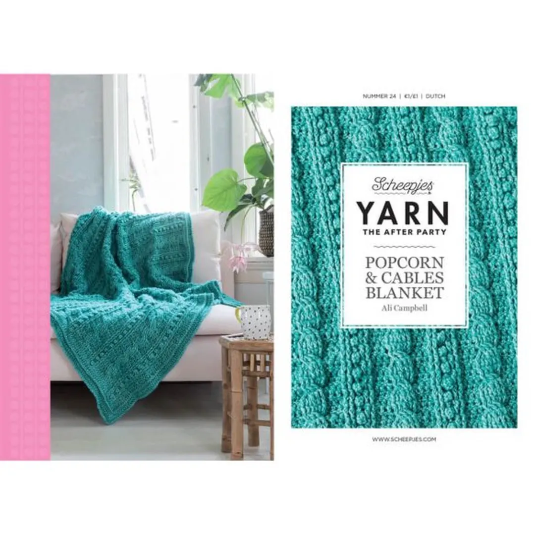 Scheepjes Yarn The After Party Popcorn-Cables Deken - 35 Stuks