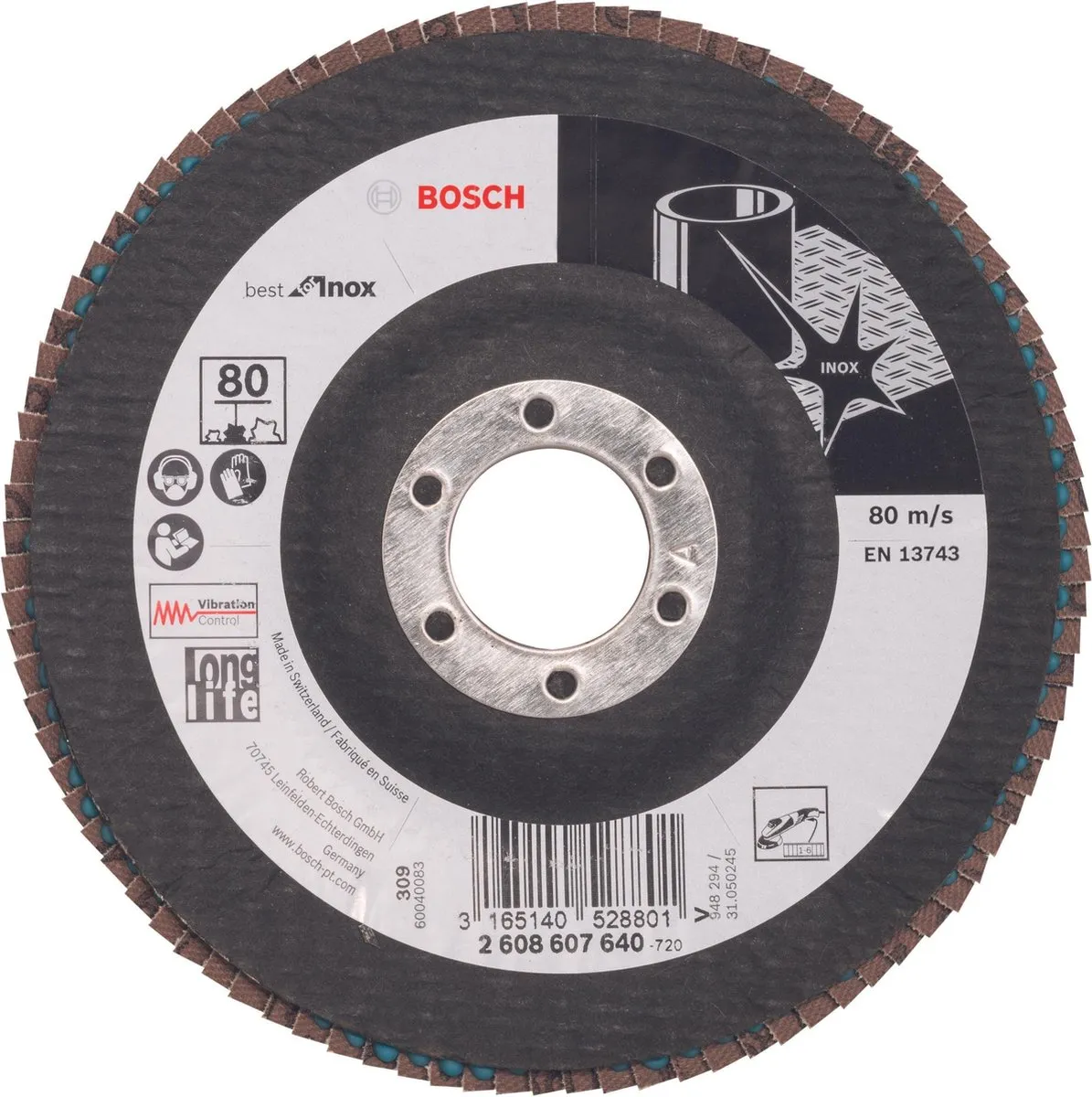 Bosch Lamellenschuurschijf Best for Inox 125mm