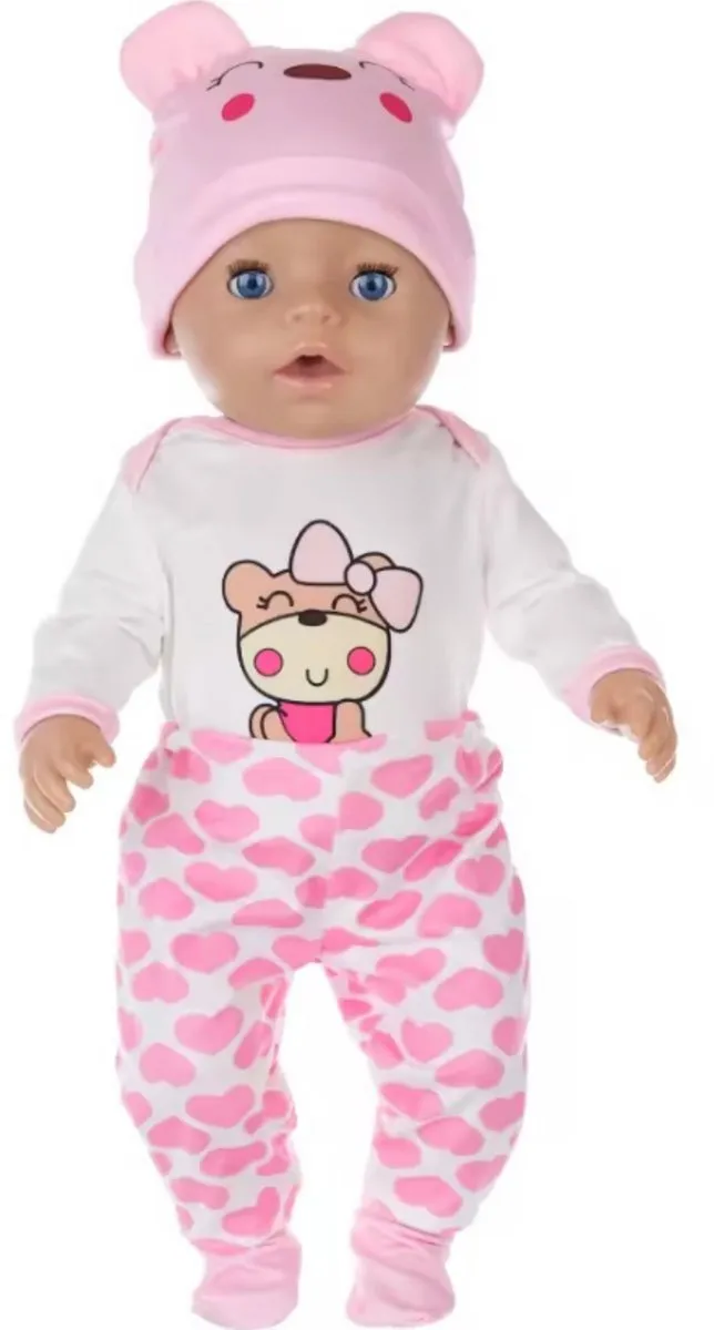 Happy U Kids Poppenkleding Casual Outfit Roze 00396