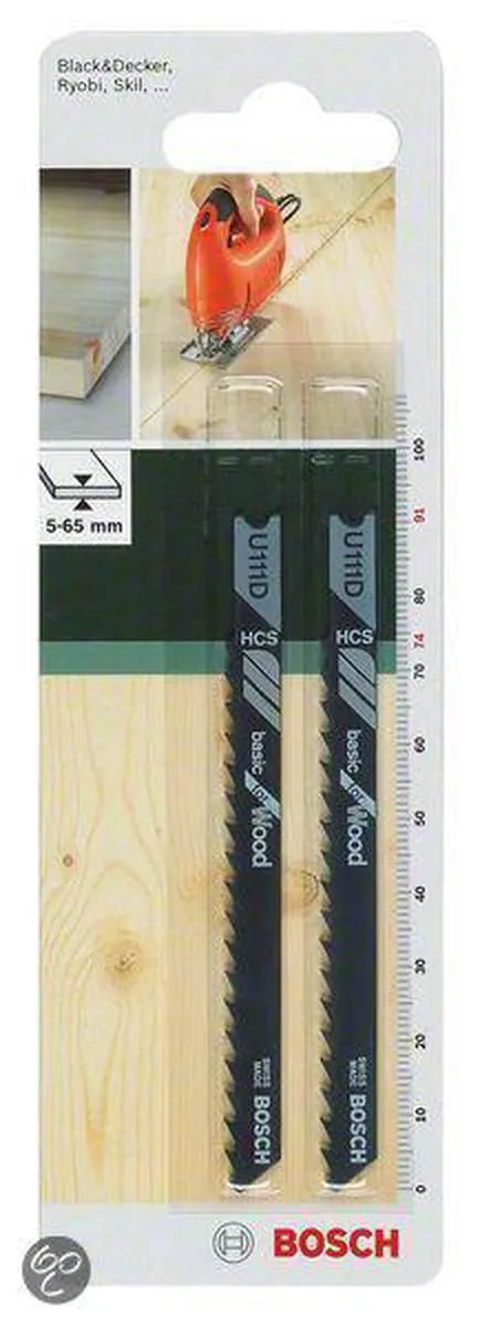 Bosch HCS U 111 D Basic Decoupeerzaagbladen - 2 Stuks