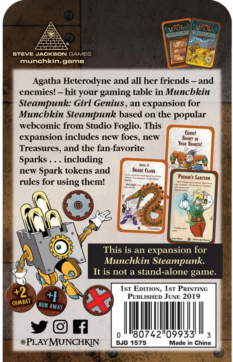 Steve Jackson Games Munchkin Steampunk Girl Genius - Kaartspel Uitbreiding
