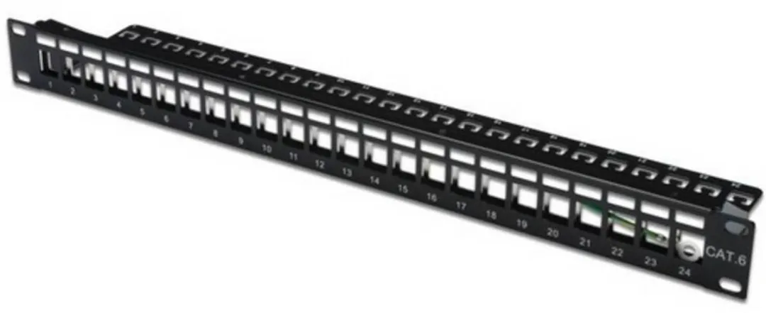 Digitus 24-Port Modular Patchpanel 1HE - Zwart