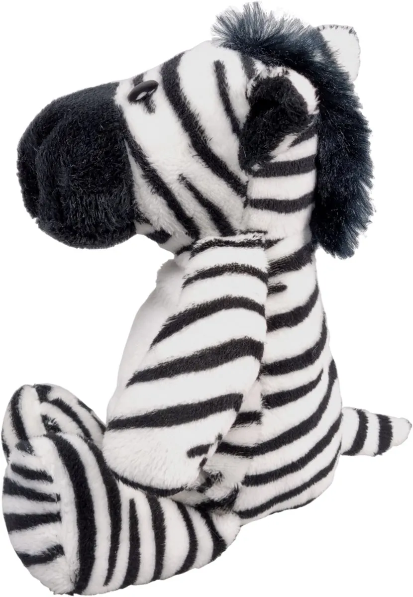 Unitoys Zittende Zebra Knuffel - Grijs - 21cm