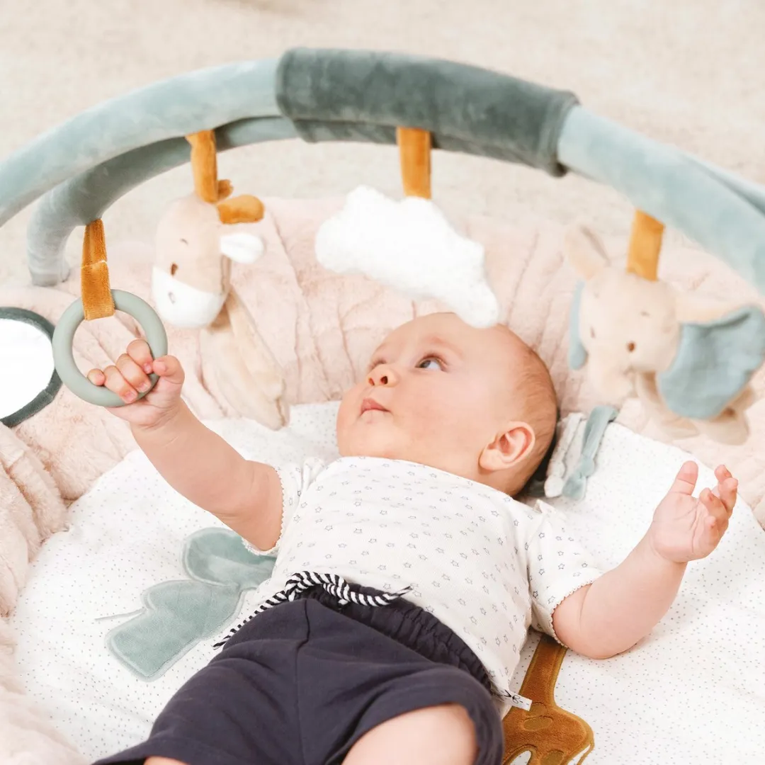 Nattou Axel en Luna Speelkleed Rond 90cm - Beige