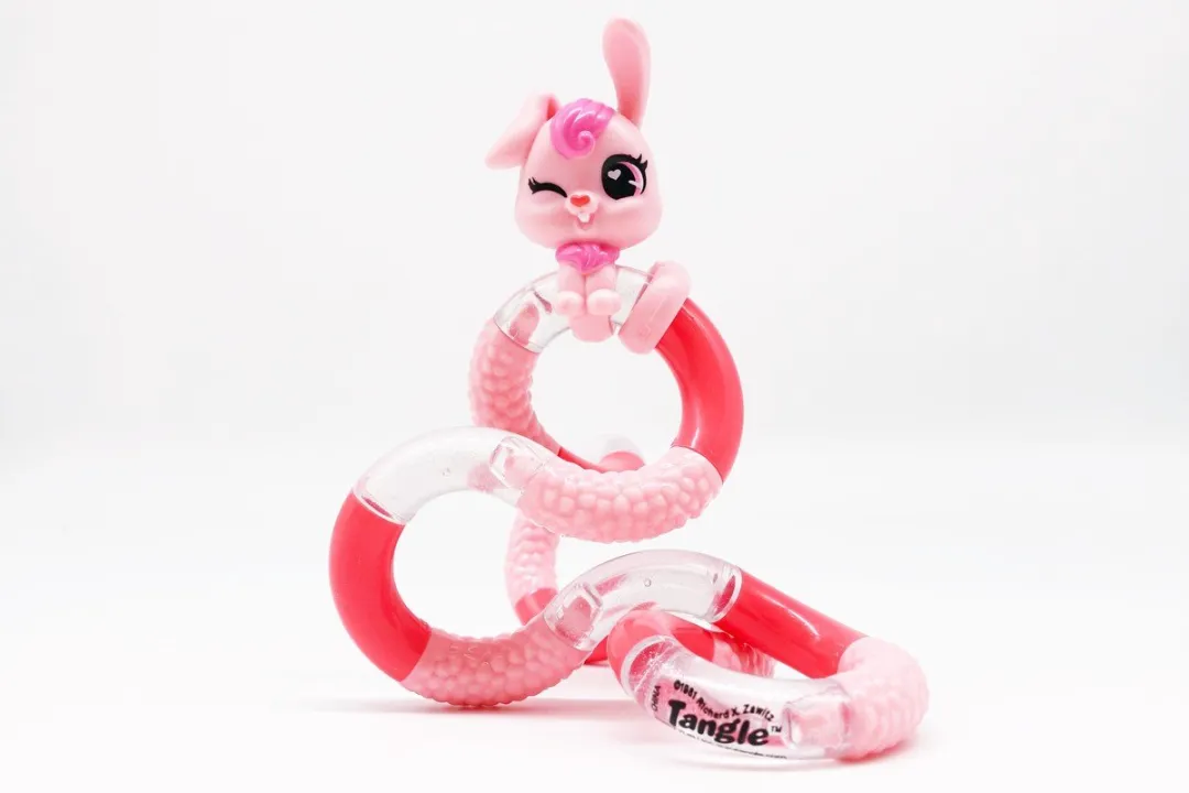 Tangle Jr. Pets Bendy the Bunny Fidget Toy - Roze