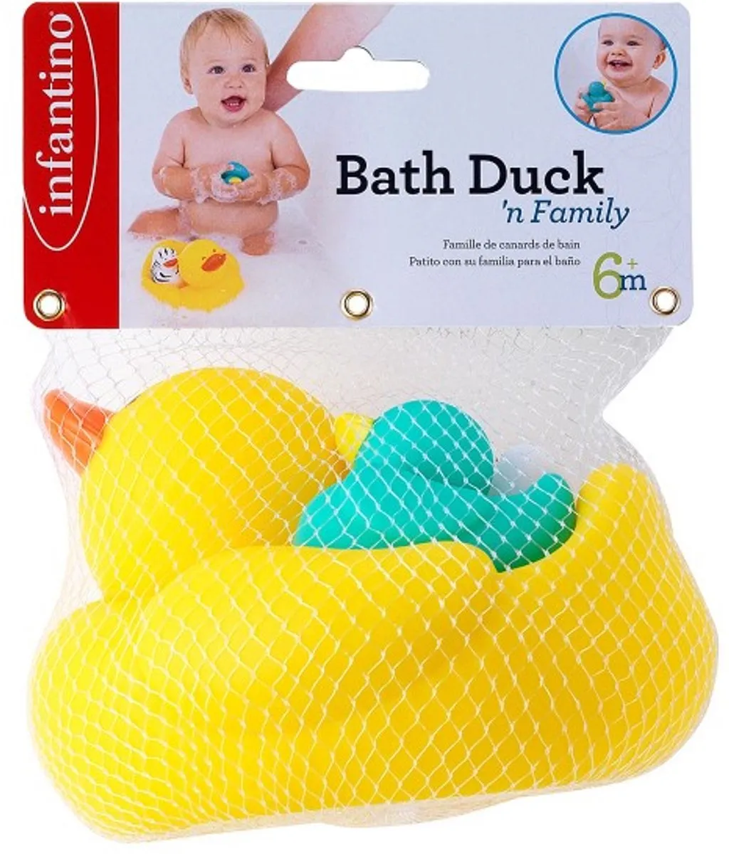 Infantino Bath Duck 'n Family - 4 Kleuren