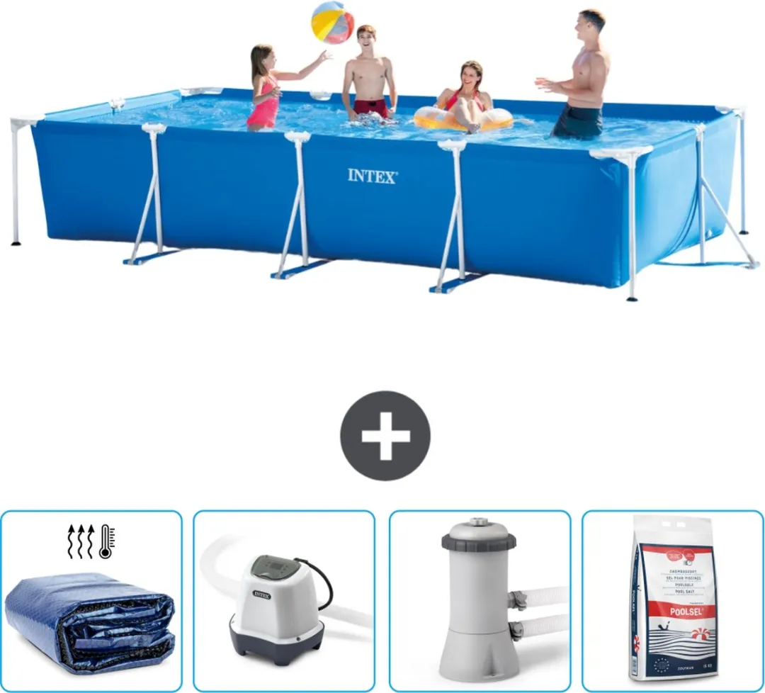 Intex Rechthoekig Frame Zwembad 450x220x84cm Blauw