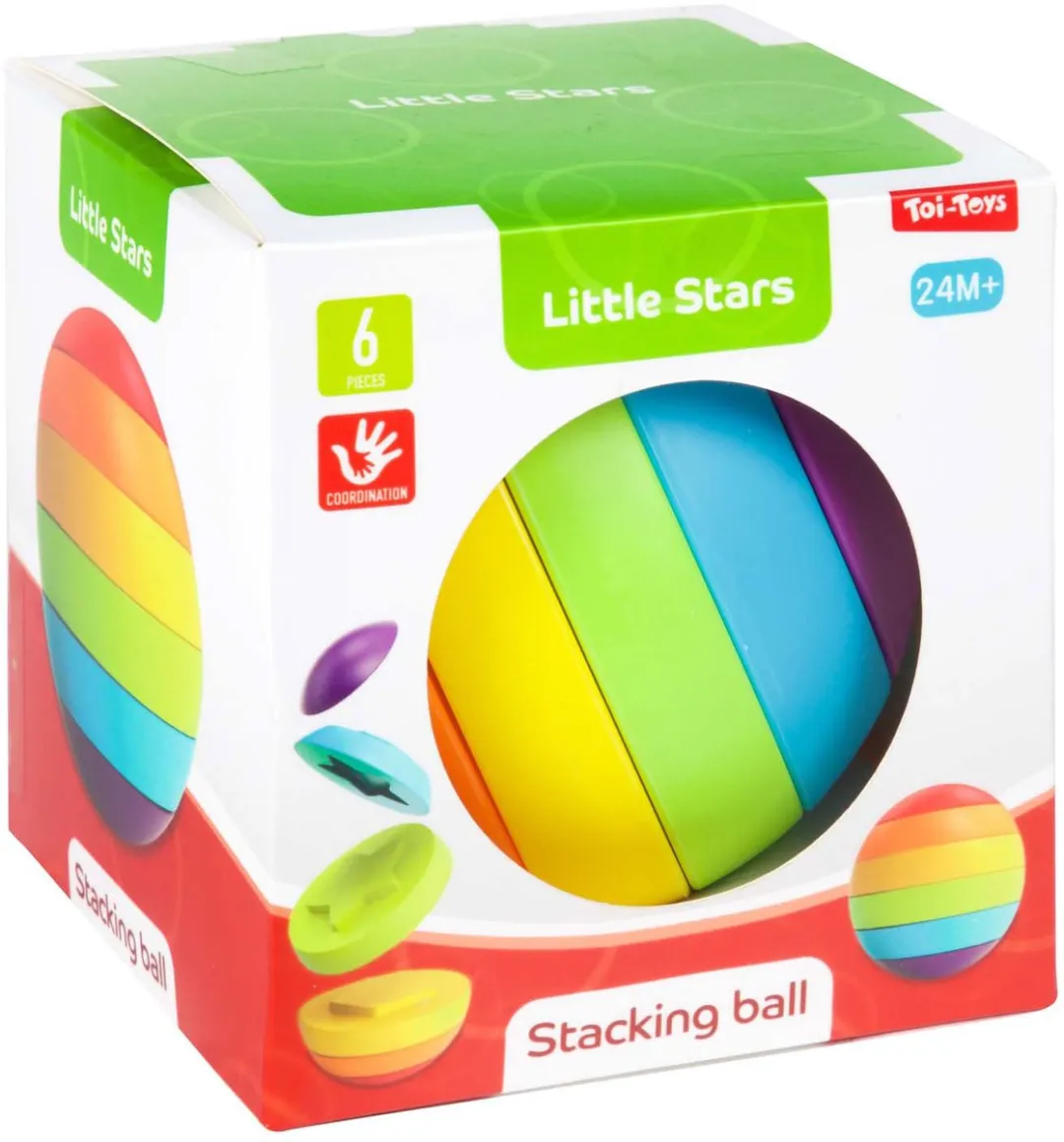 Toi-Toys Little Stars Stapeltoren Puzzelbal - 6-delig - Multicolor