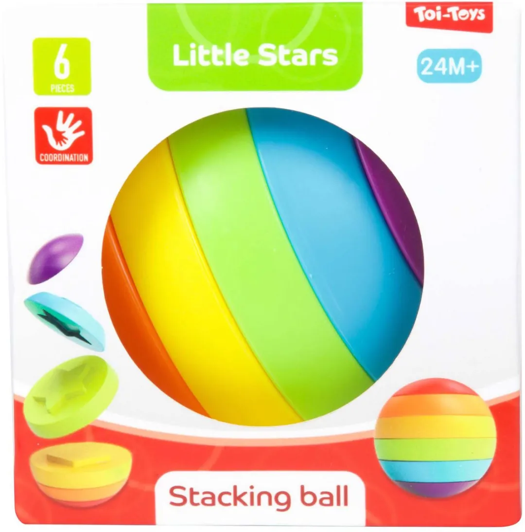 Toi-Toys Little Stars Stapeltoren Puzzelbal - 6-delig - Multicolor