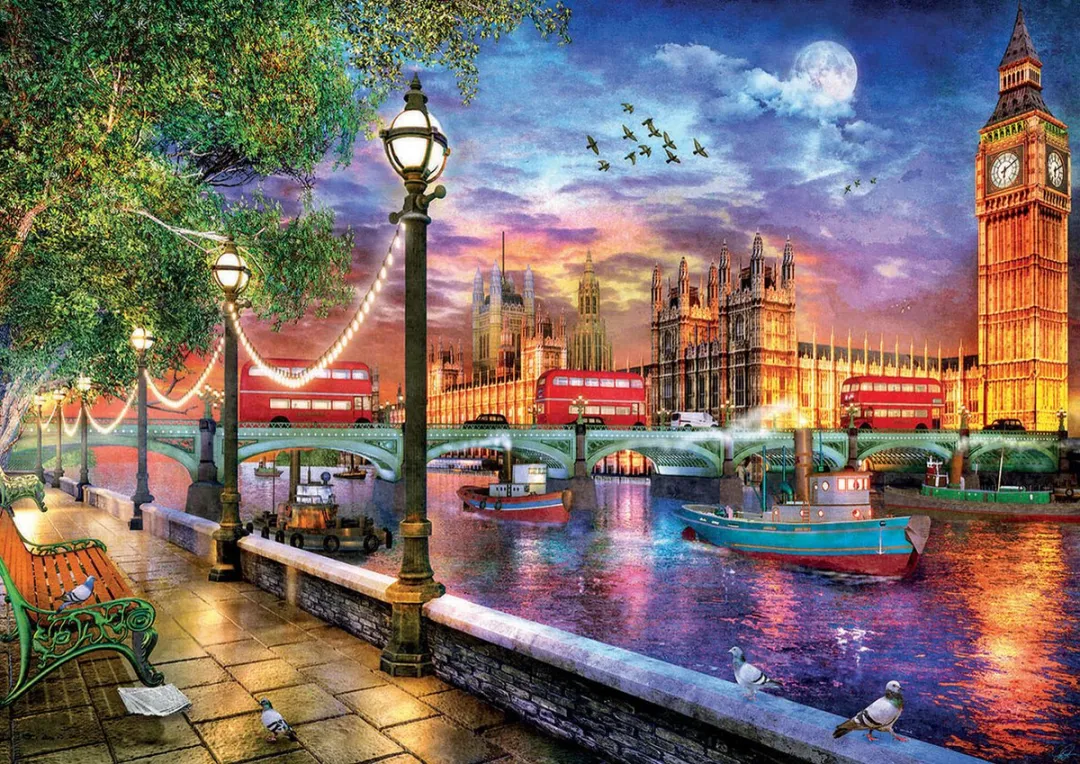 Educa Zonsondergang in Londen Puzzel 2000 Stuks - 19046